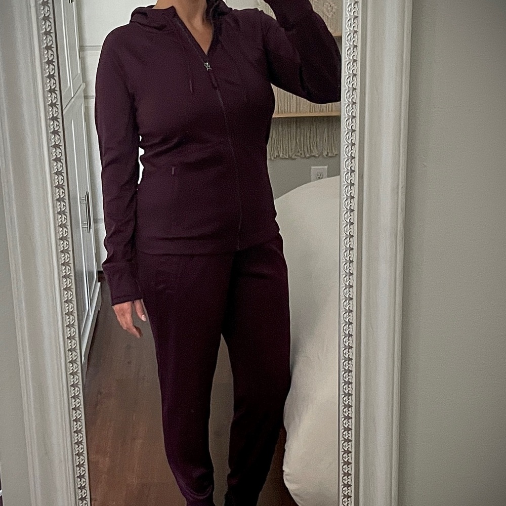 New Athleta Jumpsuit Zip-up Jacket in Deep Purple